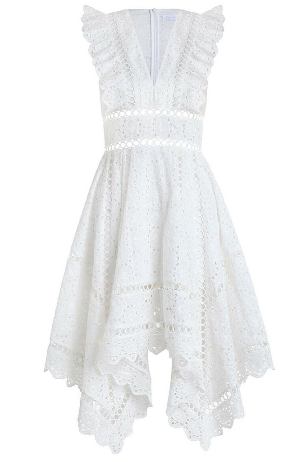 ZIMMERMANN White Divinity Wheel Day Broderie Dress Size 1 S small ladies