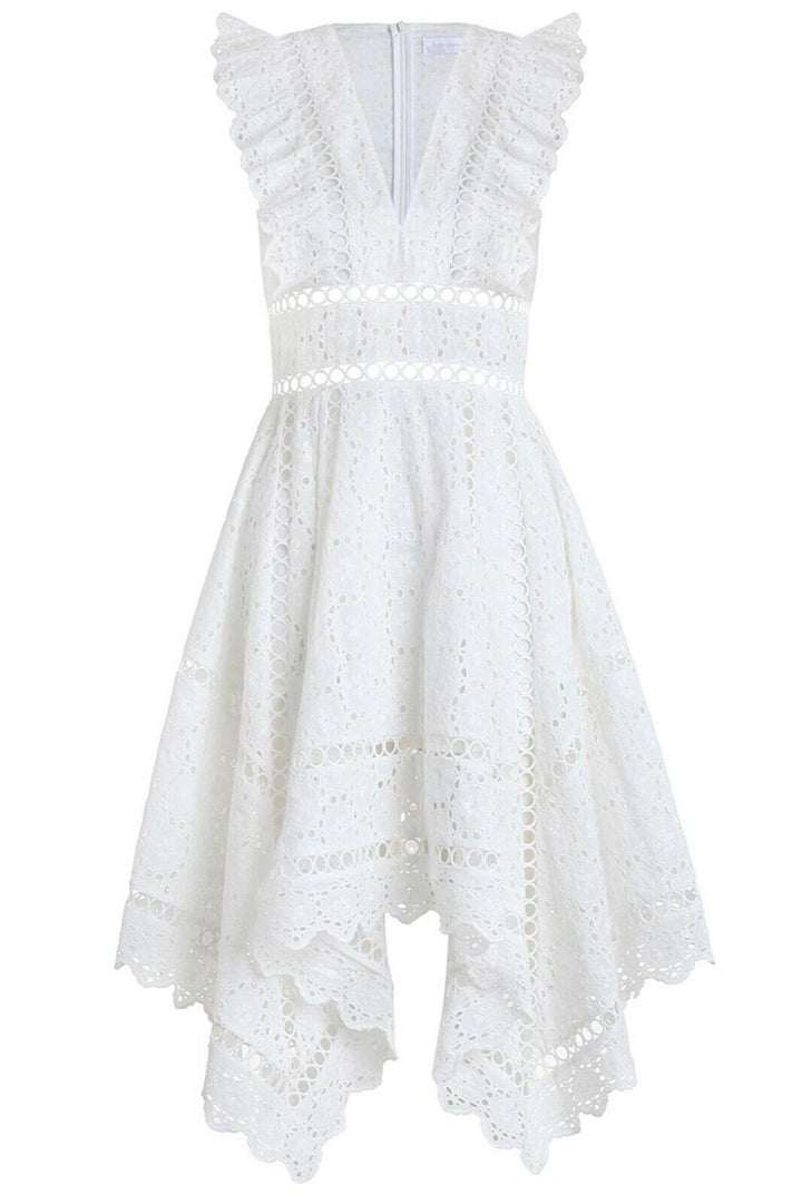 ZIMMERMANN White Divinity Wheel Day Broderie Dress Size 1 S small ladies