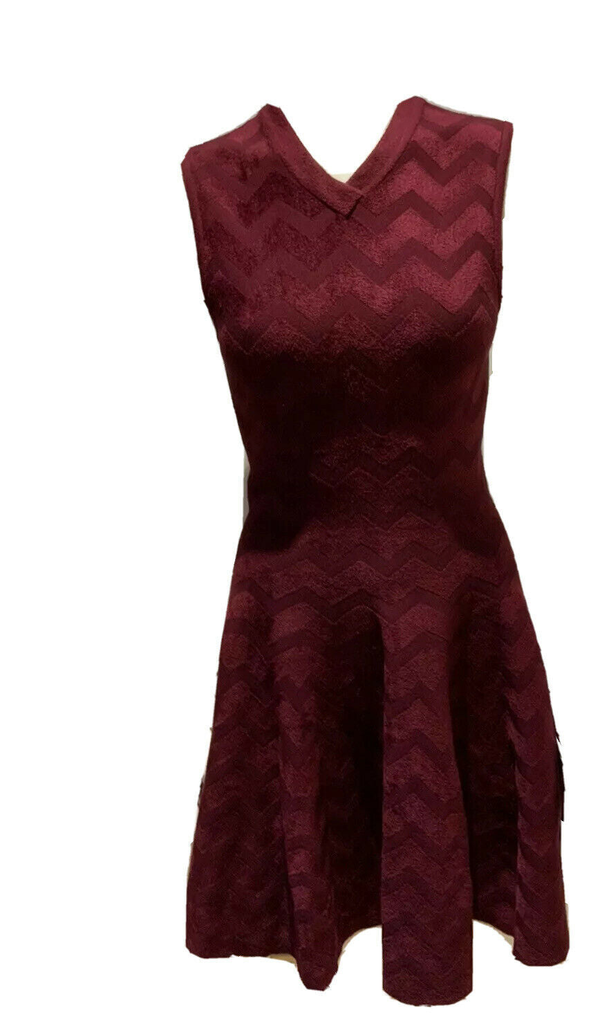 Azzedine Alaïa Fit & Fluted Knit Chevron Dress MOST WANTED F 40 UK 12 US 8 ladies