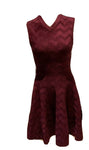 Azzedine Alaïa Fit & Fluted Knit Chevron Dress MOST WANTED F 40 UK 12 US 8 ladies