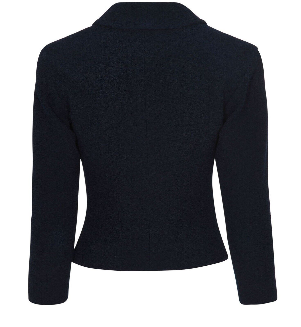 Amazing Rare Chanel Navy Tweed Blazer Jacket F 34 UK 6 US 2 XS ladies