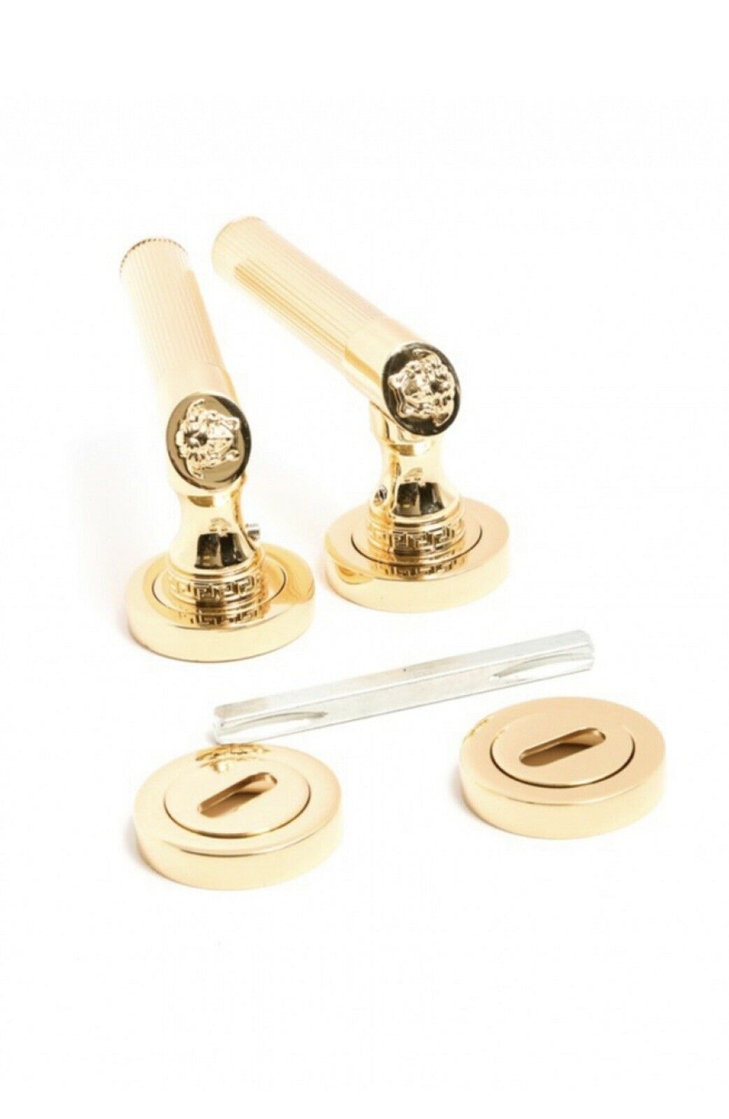 Versace Home Classic Medusa 24K Gold Paired Door Handles 100% Authentic