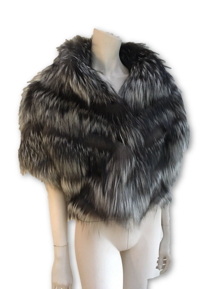 Birger Christensen Fox Fur Capelet Bolero Cropped Cape Ladies
