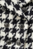 Chanel 2019 Houndstooth Cropped Wool Blazer Jacket Size F 44 ladies