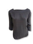 James Perse Los Angeles 3/4 Short Sleeve Blouse Top Size 0  Ladies