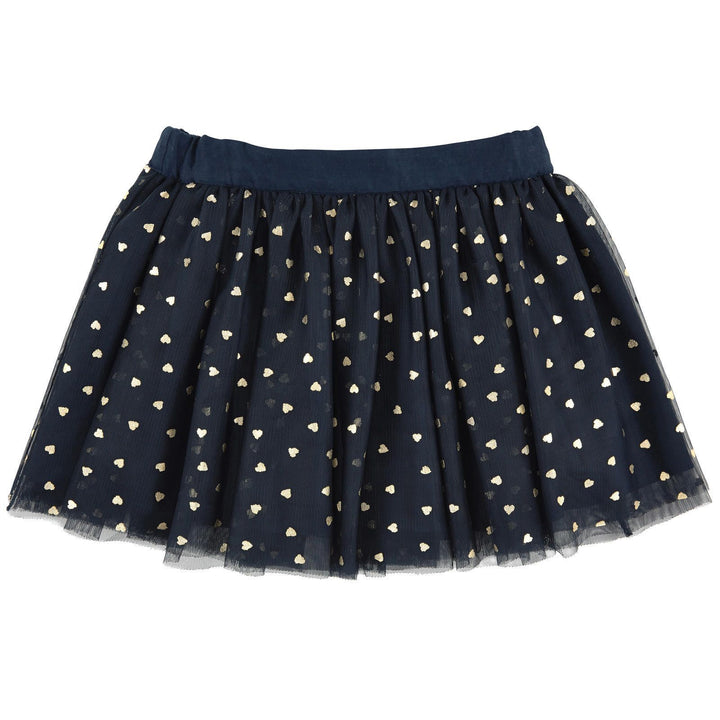 STELLA MCCARTNEY KIDS BLACK TULLE ‘HONEY’ SKIRT WITH GOLD HEARTS 10 YEARS Children