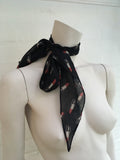 Saint Laurent Classic Lavaliere in black and red lipstick wool examine scarf Ladies