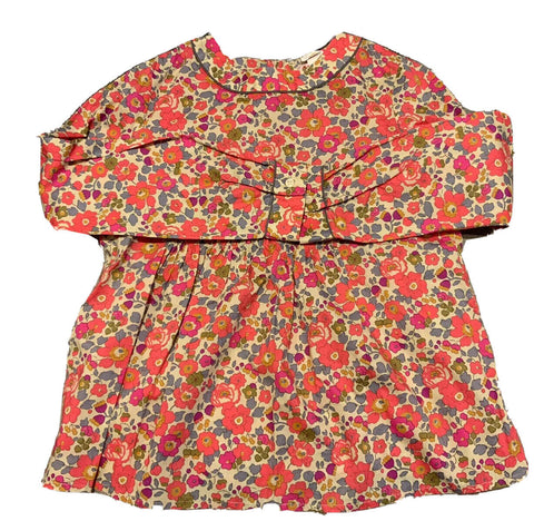 BONPOINT GIRLS’ LIBERTY FLORAL PRINT TUNIC BLOUSE SIZE 8 YEARS CHILDREN