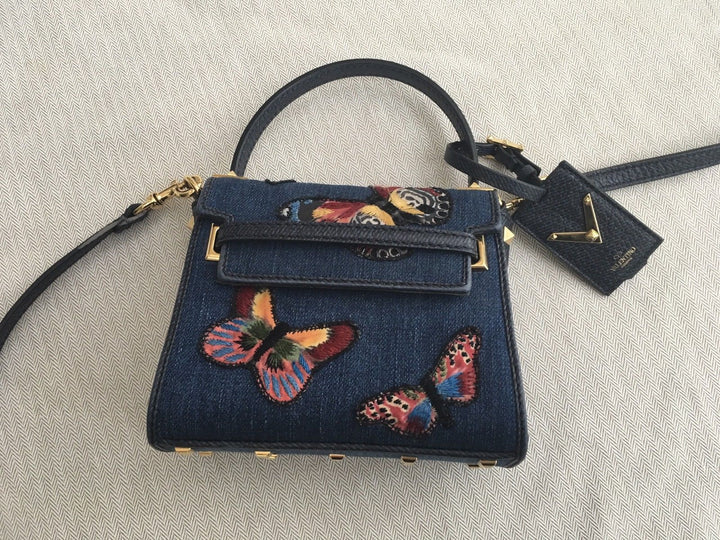 Valentino My Rockstud Small Butterfly Embroidered Bag Ladies