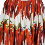 Dolce & Gabbana Chili pepper-print cotton-poplin skirt Size I 42 UK 10 US 6 ladies