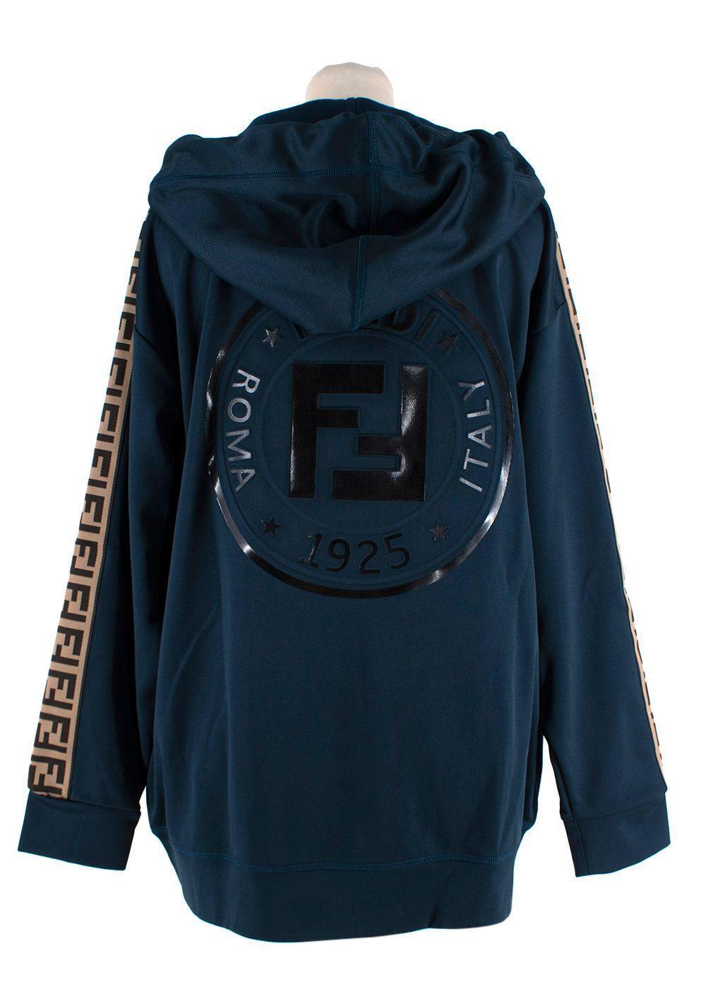 FENDI Ff cotton logo tape hoodie & joggers Set Tracksuit Size S small ladies
