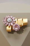 MIU MIU Floral Crystal Brooch ladies