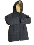 PETIT BATEAU Girls Feathers and Down Navy Parka Jacket Size 10 years 140 cm children