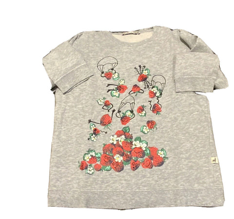 Stella McCartney KIDS Grey Strawberry Sweatshirt Top Size 8 years children