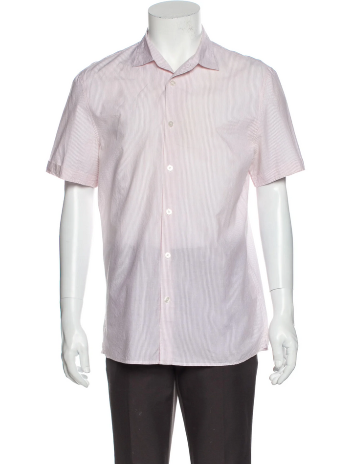 Thomas Pink BESPOKE SHORT SLEEVE BUTTON-UP GINGHAM SHIRT 42cm 16 1/2"men