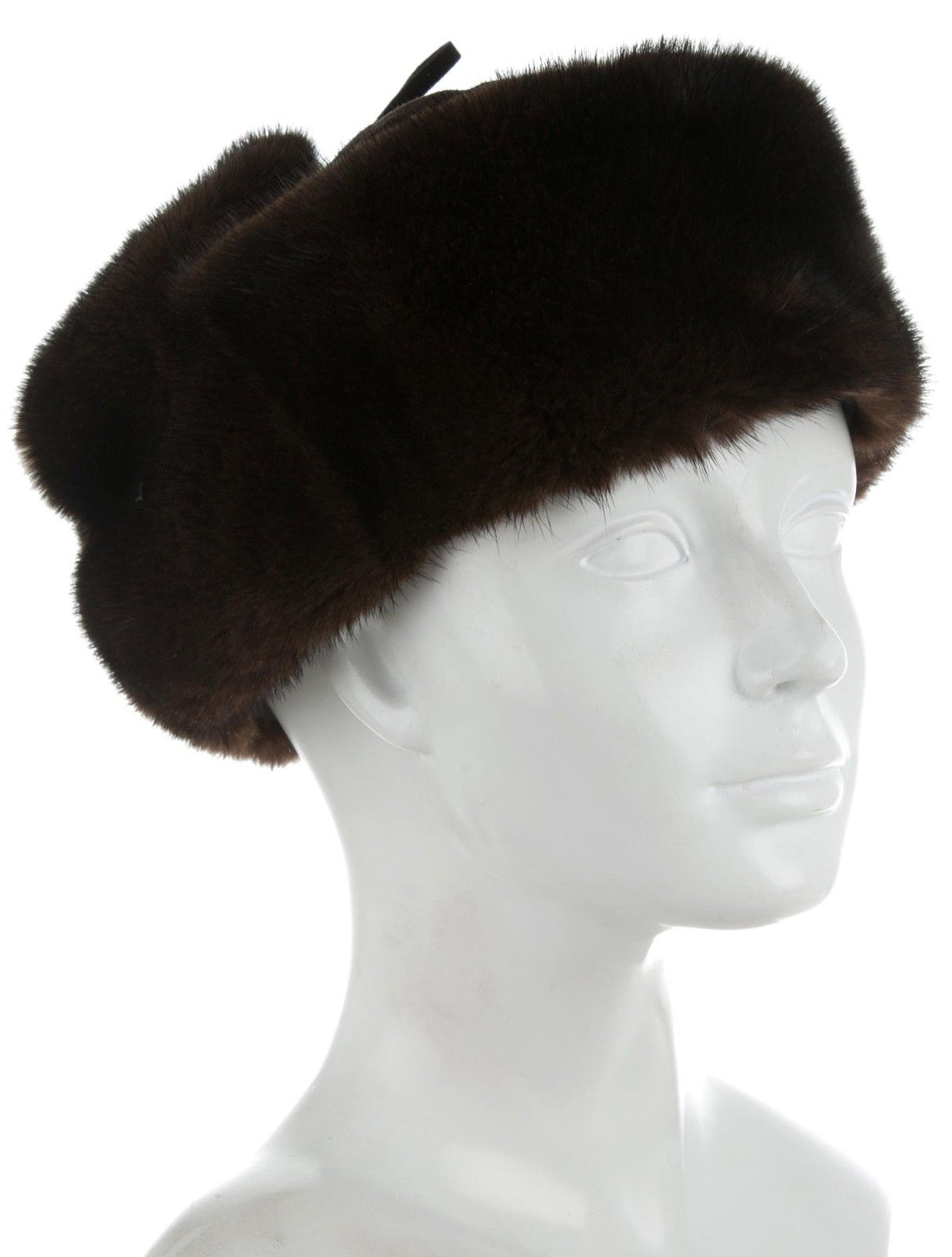 Bergdorf Goodman trapper Ushanka Russian Hat Men's brown mink fur suede Men