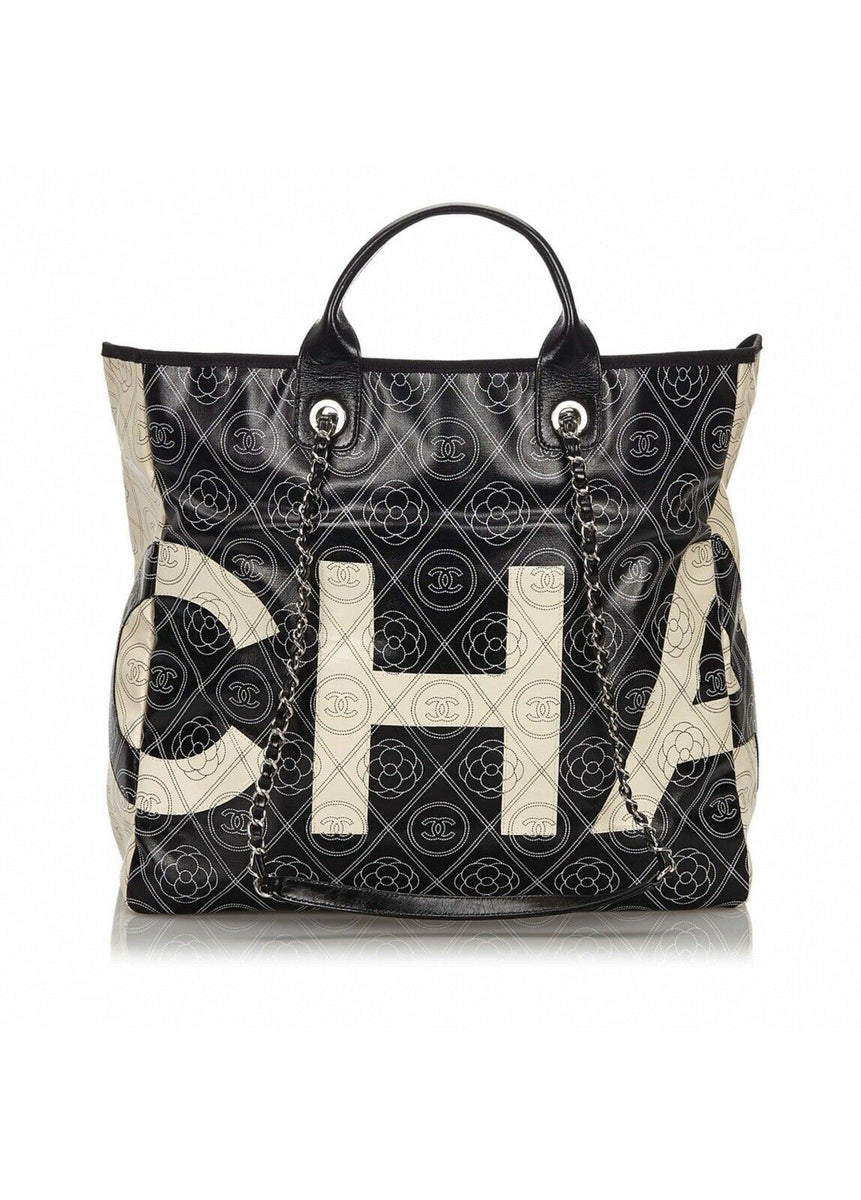 Chanel Pre-owned Camellia Logo-Print Tote Bag