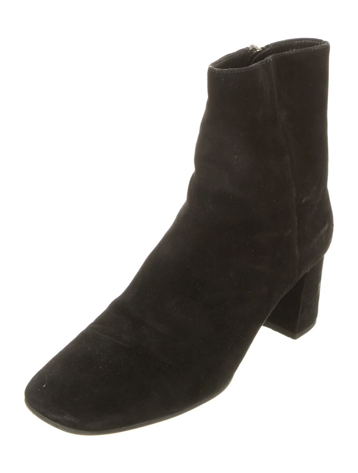 Prada Suede Ankle Booties Short High Heel Boots Size 38.5 US 8.5 UK 5.5 ladies