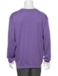 J.Crew Purple V neck Jumper Pullover Merino Wool Sweater Size L large men
