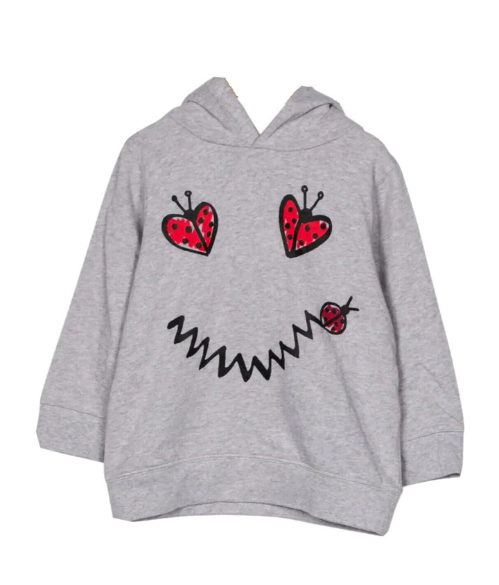 Stella McCartney KIDS Grey Smiley Ladybug Bella Sweatshirt Hoodie Size 10 years children