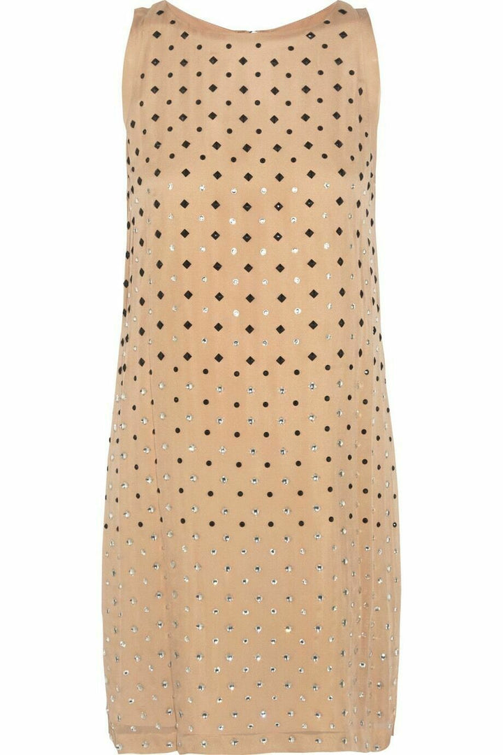 Diane von Furstenberg Ella crystals embellished silk mini dress Size US 2 UK 6 ladies