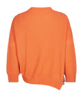Stella McCartney Oversized Wool & Cashmere Orange Knit Sweater Jumper Lace Trim ladies