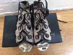 Chrissie Morris $1275 Lulu Cut-out Sandals Flats Lace Up Sandals 36 UK 3 US 6 LADIES