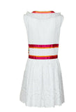 Alberta Ferretti Embroidered Broderie Anglaise Dress Size I 44  ladies