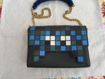 ANYA HINDMARCH 'EPHSON SPACE INVADER' LEATHER PATCHWORK TOTE BAG 2016 Ladies