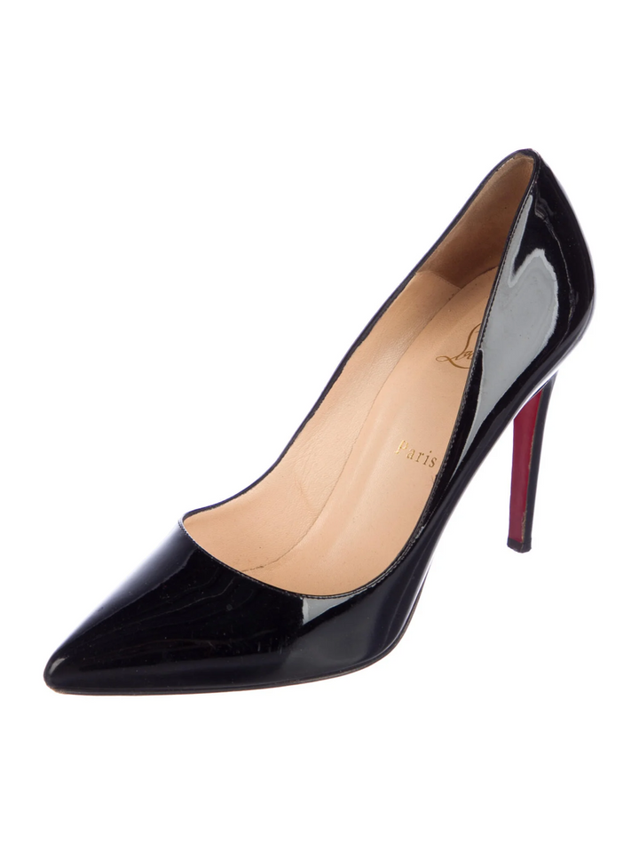 Christian Louboutin Pigalle 120 black patent leather pumps shoes 36.5 US 6.5 ladies