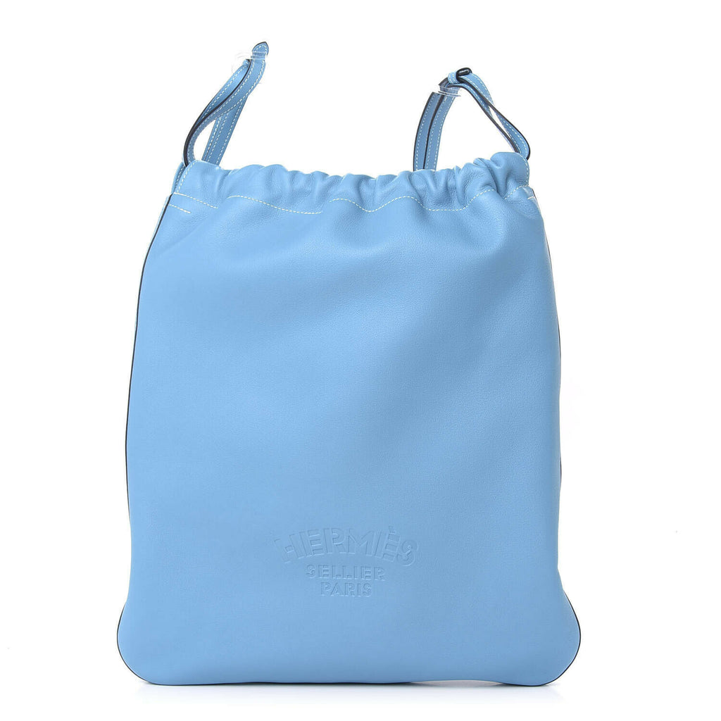 Hermès Hermes Paris 2019 Bridado Leather Backpack Blue Bag ladies – Afashionistastore