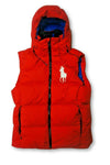Ralph Lauren Polo Big Pony Down Vest Puffer Hooded Red Size 4 years Children