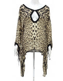 ROBERTO CAVALLI Animal Print Silk Cover Up Kaftan Blouse Size I 42 UK 10 US 6 ladies