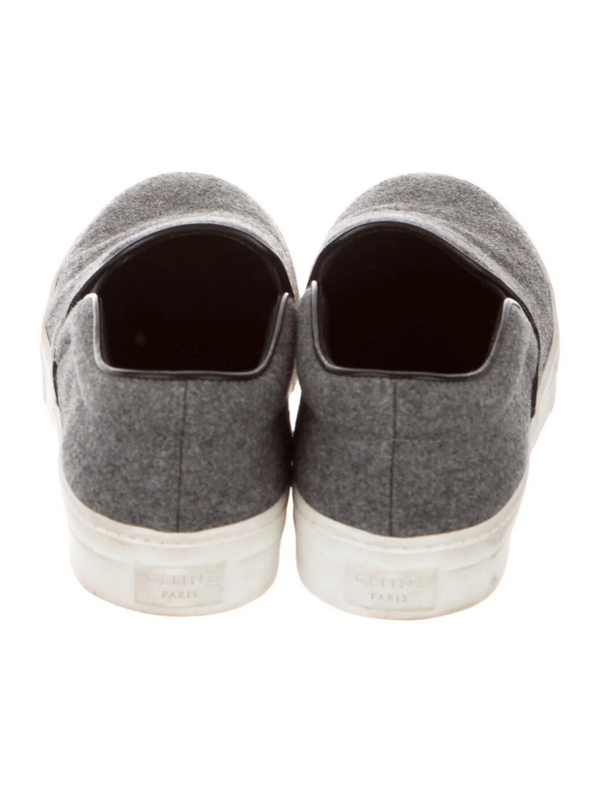 ICONIC CÉLINE Celine Phoebe Philo Grey Wool Espadrilles Shoes 37.5 UK 4.5 US 7.5 ladies