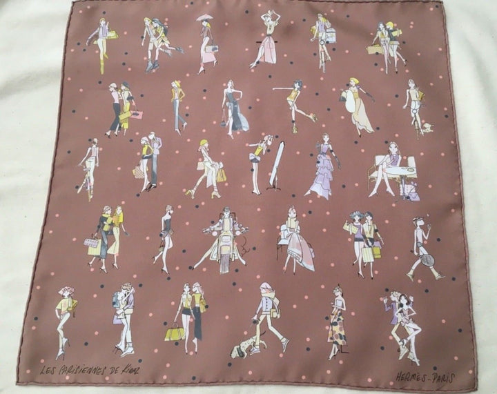 HERMES Hermès PARIS Small Les Parisiennes De Kiraz Scarf 70 cm LADIES