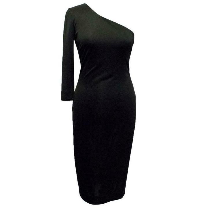 JOSEPH Women's Bodycon One Shoulder Black Dress ladies