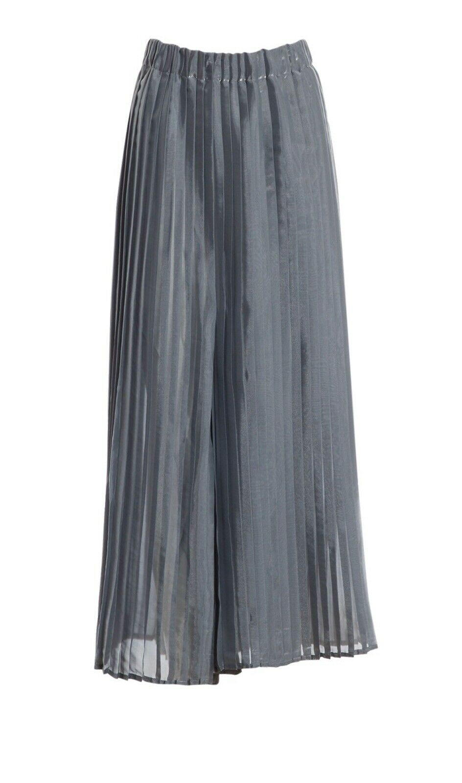 Brunello Cucinelli Metallic Iridescent Pleated Wide Leg Pants Trousers I 46 XL ladies