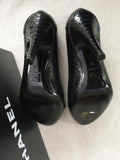 CHANEL CC CHAIN-LINK PYTHON SNAKESKIN Shoes Pumps Size 36 UK 3 US 6 LADIES