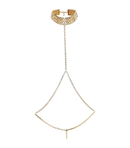 ALESSANDRA RICH Crystal-Embellished Body Chain ladies