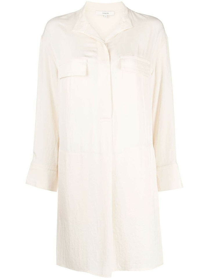 Vince Long Sleeve concealed placket utility shirt dress SIZE S SMALL ladies