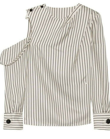 MONSE pin striped silk top blouse Size US 6 UK 10 ladies