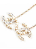 CHANEL 2020 Crystals & Pearls Large CC Drop Earrings ladies