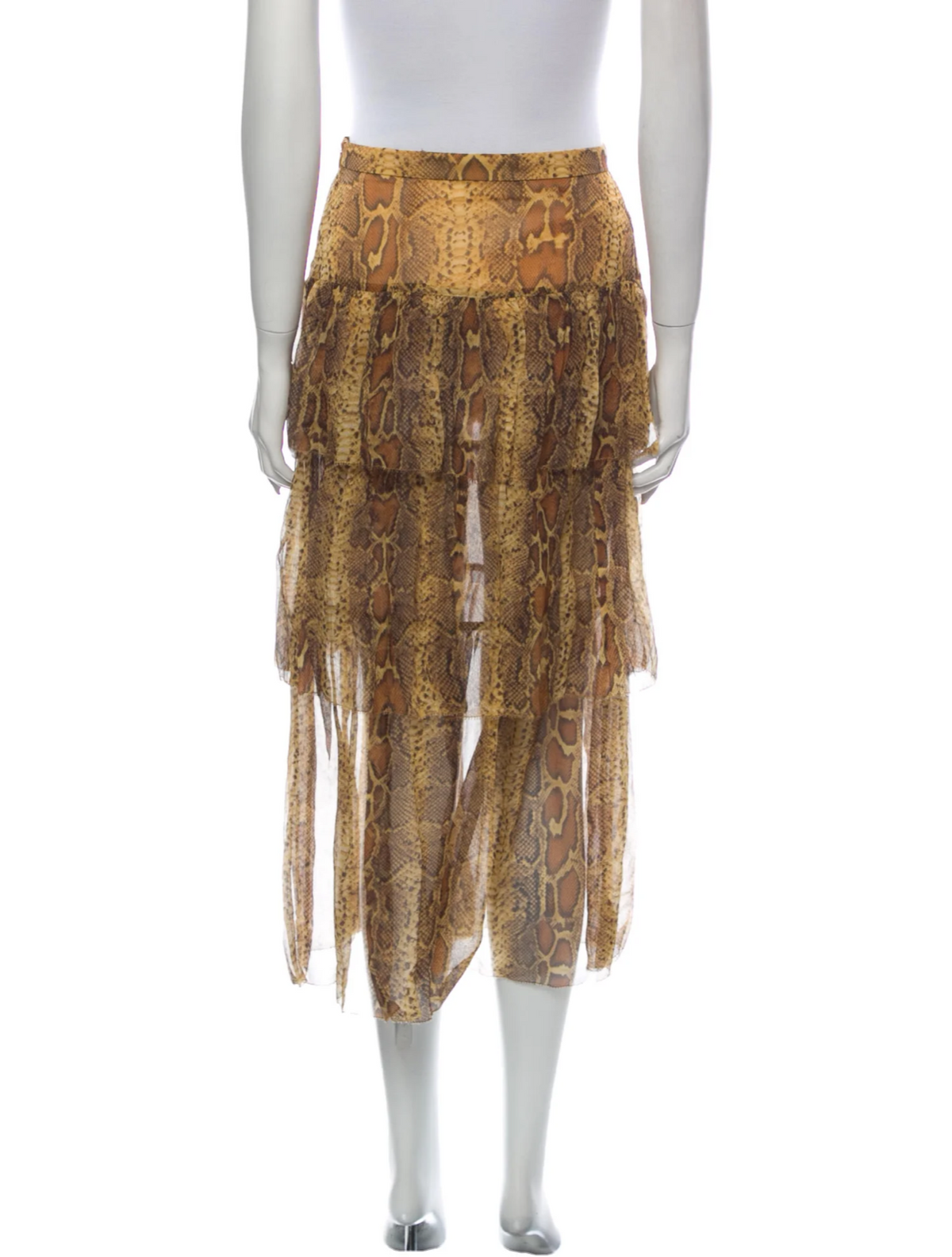 ZIMMERMANN MOST WANTED Ninety-Six Snake Print Skirt SIZE 0 XS ladies