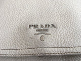 Prada Side Pocket Flap Shoulder Bag Vitello Daino Large Ladies