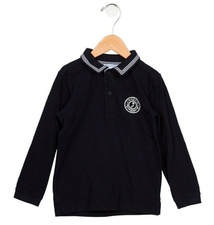 JACADI PARIS Boys' Polo Navy Long Sleeves Top Size 10 years 140 Cm children