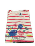 Petit Bateau Striped Cotton with Floral Print T shirt Size 6 years 116 cm children