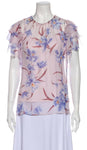 ZIMMERMANN MOST WANTED CORSAGE FLUTTER ORCHID PRINT TOP SIZE 0 XS ladies