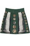 Dolce & Gabbana Linen Runaway Roman Column Mini Skirt Size I 38 UK 6 US 2 XS ladies