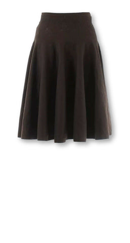 AZZEDINE ALAÏA ALAIA BROWN KNITTED WOOL SKIRT SIZE S SMALL ladies