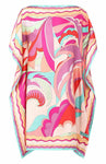 Emilio Pucci 2019 MOST WANTED Gorgeous Silk Printed Kaftan Dress ONE SIZE FITS ladies